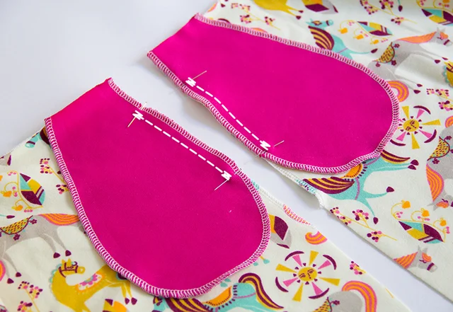 Nähanleitung Eingriffstaschen: Taschenbeutel annähen