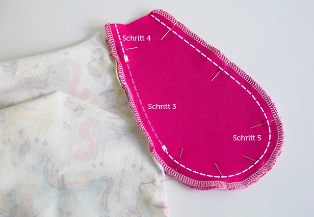 Nähanleitung Eingriffstaschen: Taschenbeutel zusammennähen