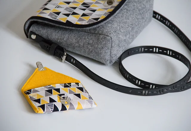 Schnittmuster Umhängetasche "Bonnie & Betty" aus Filz genäht