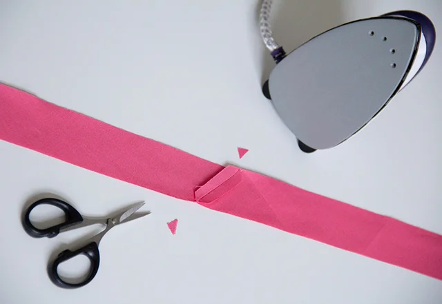 Schrägband selber machen bügeln