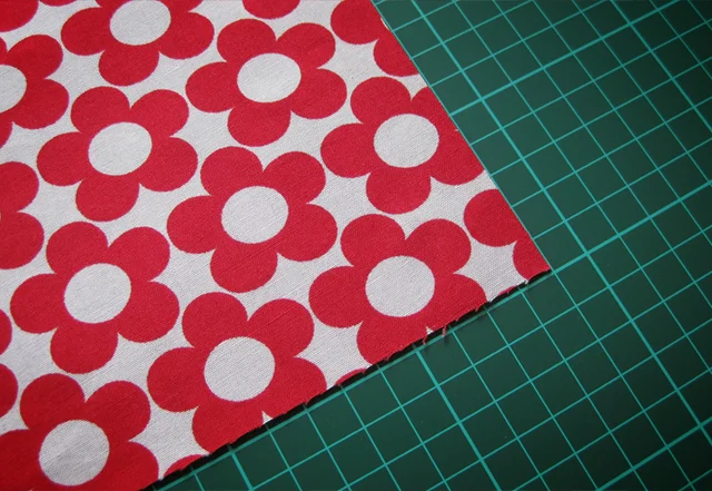 Briefecke nähen unbebearbeitetes Stoffstück