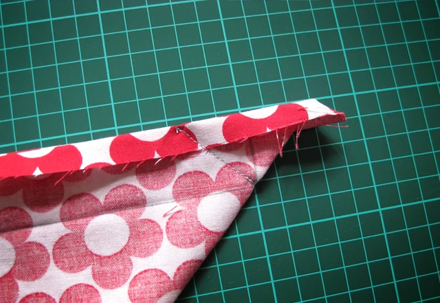 Briefecke nähen Ecke abnähen