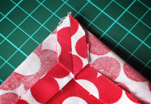 Briefecke nähen Nahtzugabe auseinander bügeln