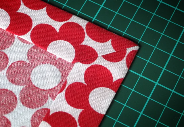 Briefecke nähen bügeln und absteppen