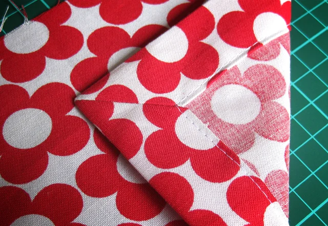 Briefecke nähen Ecke wenden und bügeln