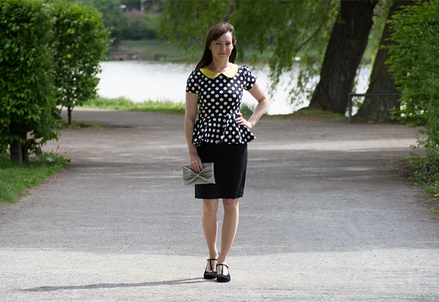 Schößchenshirt mit Bubikragen