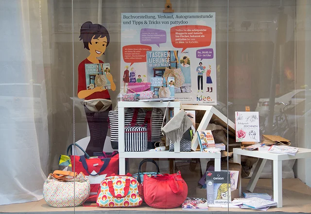 Buchvorstellung Taschenlieblinge idee Creativ Schaufenster Buchvorstellung Taschenlieblinge idee Creativ Schaufenster
