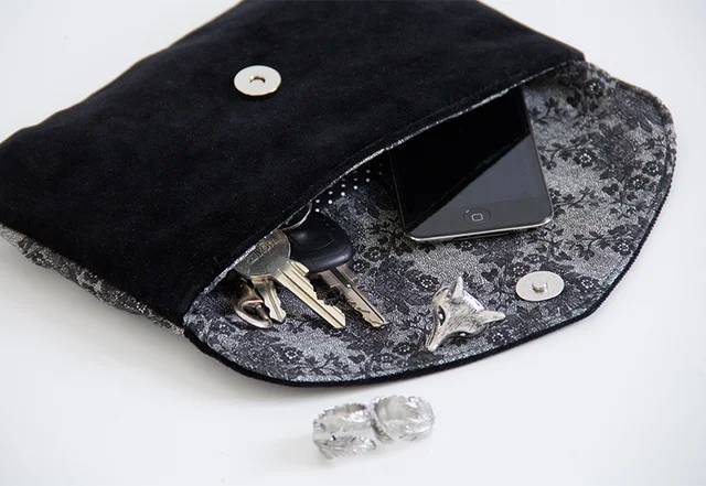 Clutch schwarzer Samt
