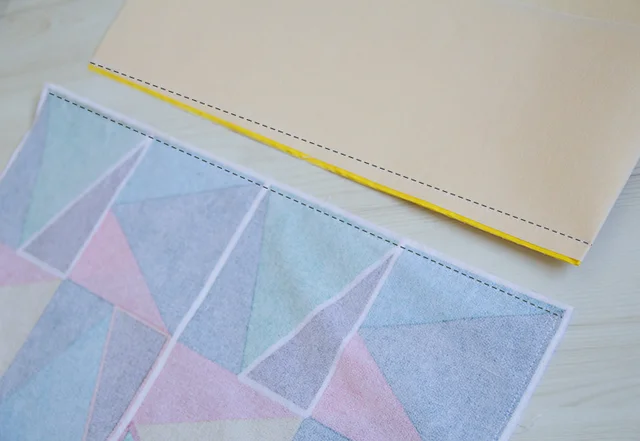 Zwei Stofflagen zusammennähen