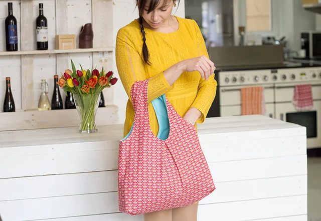 Einkaufstasche Wendebeutel Schnittmuster selber nähen