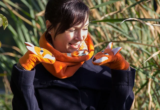 Fuchshandschuhe mit gratis Schnittmuster nähen lernen