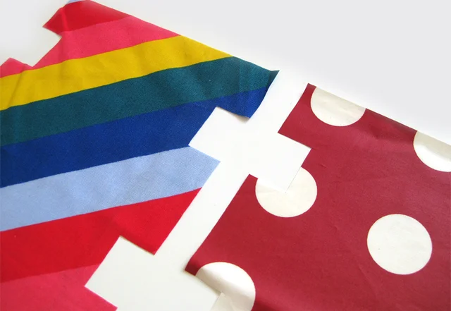 gratis Schnittmuster Spitzentäschlein Schnittteile zusammennähen