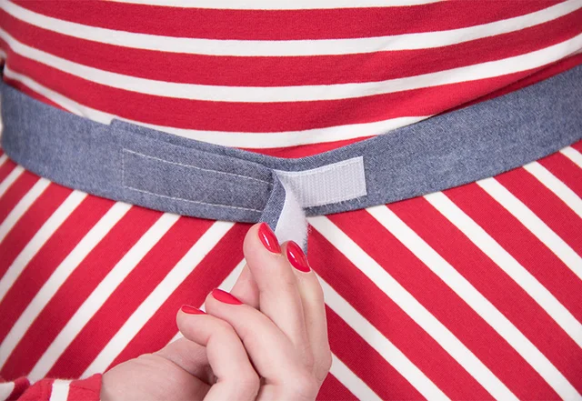 Jerseykleid rotes Streifendress