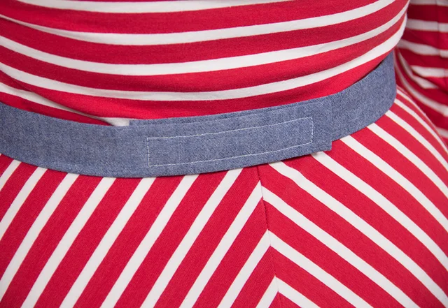 Jerseykleid rote Streifen Dress