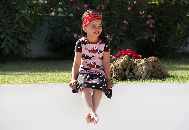 Schnittmuster Jerseykleid mit Walen Motiv