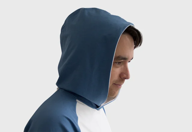 Schnittmuster Herrenshirt selber nähen Kapuze Seitenansicht