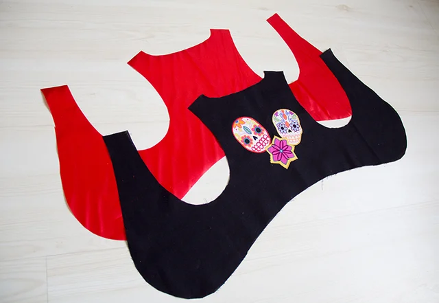 Kinderweste gratis Schnittmuster Zuschnitt