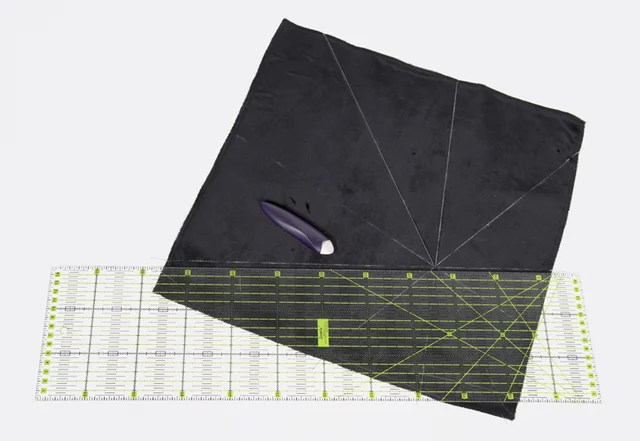 Kissen nähen Linien zeichnen