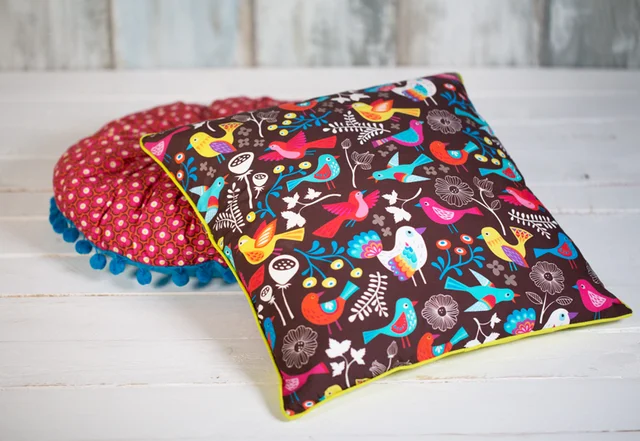 Kissen nähen rund und eckig Nähanleitung