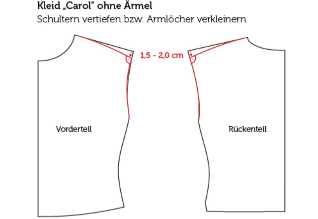 Kleid Carol ohne Ärmel anpassen Kleid Carol ohne Ärmel anpassen