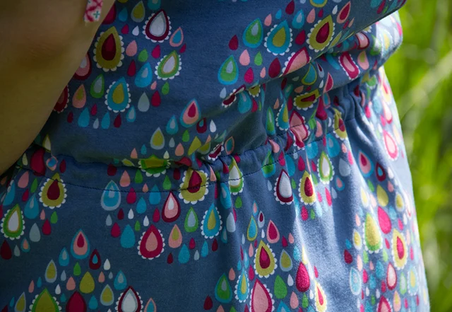 Schnittmuster Sommerkleid Rückenteil mit Tunnelzug