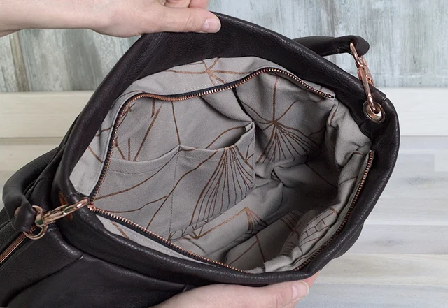 Leder Hobobag Innentasche