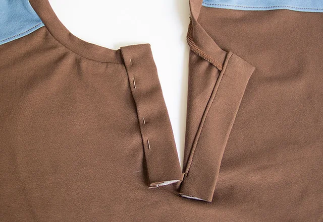 Nähanleitung mit Video: Knopfleiste Leistenteile einnähen