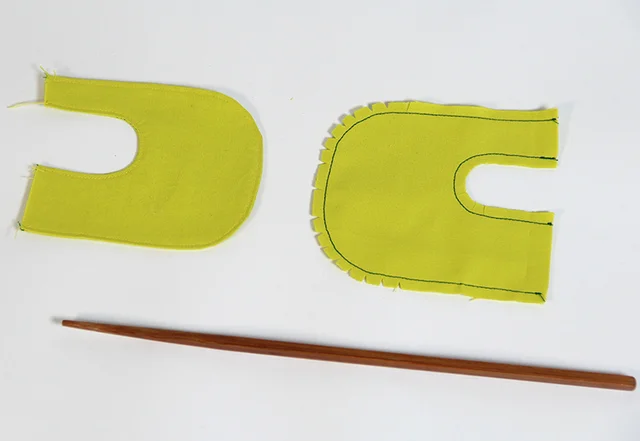 Monster Applikation Jacke nähen mit Wendestäbchen