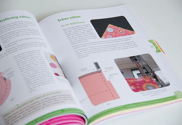 Overlock-Maschine: Ecken nähen