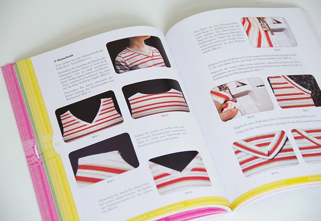 Overlock-Maschine: Jersey V-Ausschnitt nähen