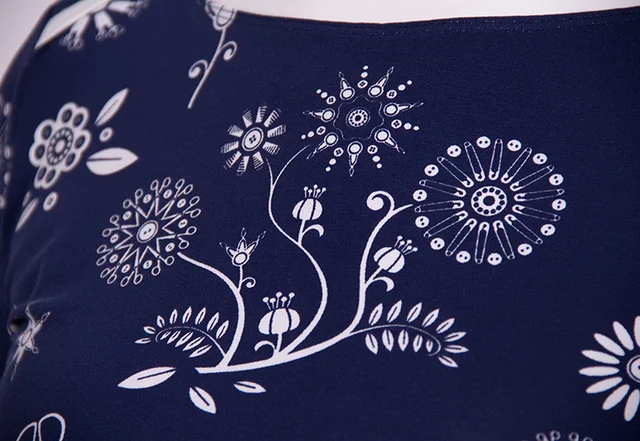 pattydoo Jerseystoff blau Jerseykleid Ella Muster pattydoo Jerseystoff blau Jerseykleid Ella Muster