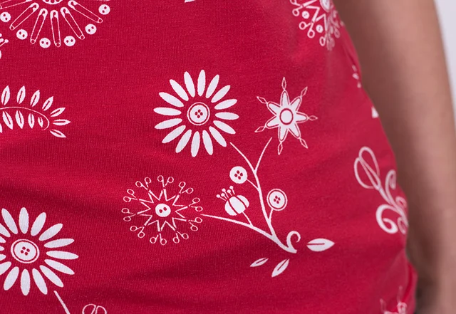 pattydoo Jerseystoff rot Shirt Liv Schnittmuster Muster