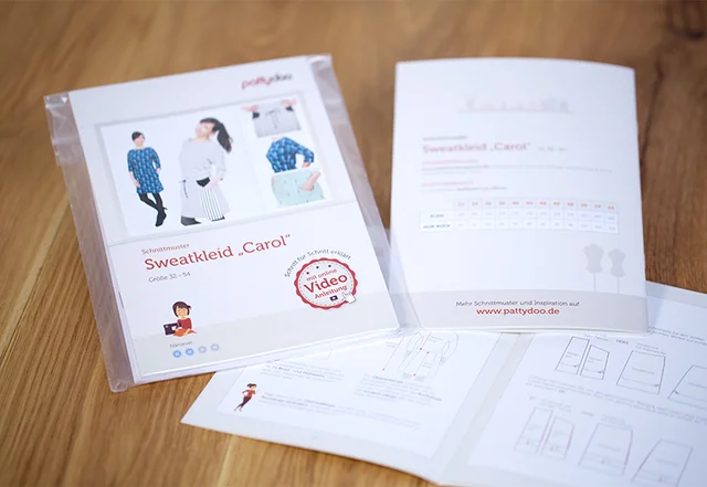 pattydoo Schnittmuster Kleid Carol verpackt fertig gedruckt