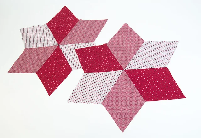 Nähanleitung Sternkissen zusammengenähte Sternform