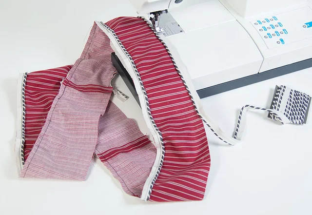 Nähanleitung Sternkissen Seitenteil annähen