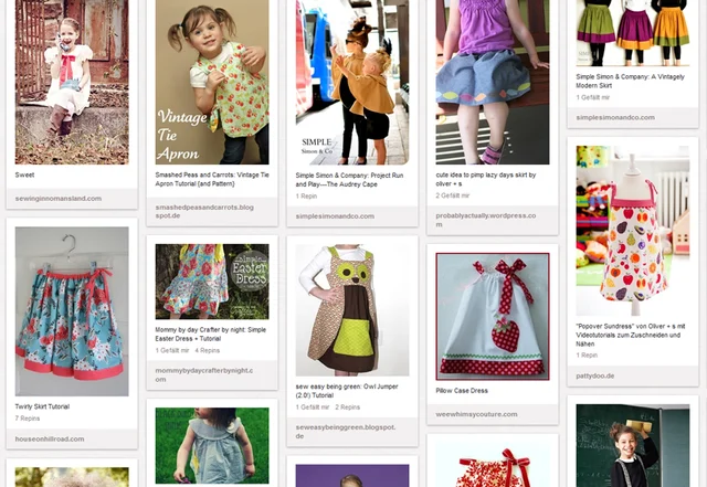 Pinterest Board Schnittmuster für Kinder