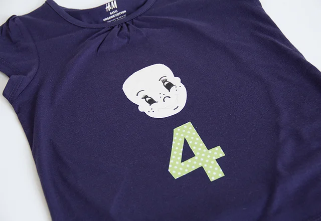 Kindershirt mit Pippi Langstrumpf Gesicht