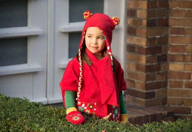 Poncho Tutorial mit Mütze