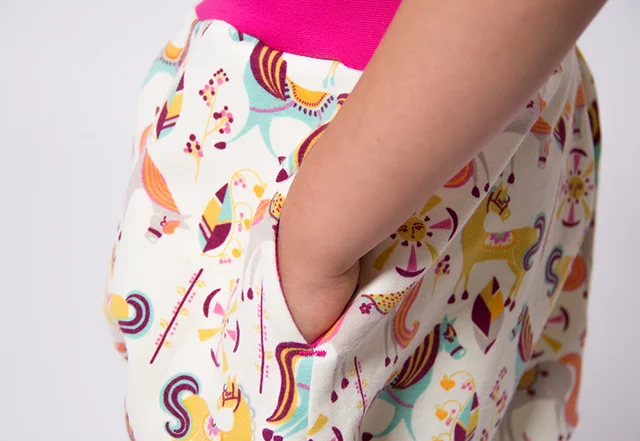 Schnittmuster Pumphose mit Eingriffstaschen nähen lernen