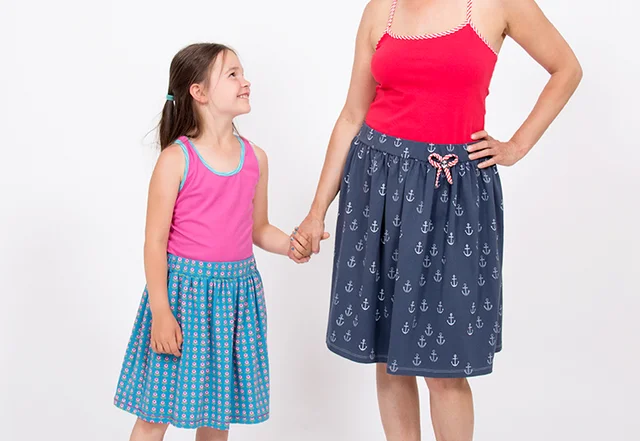 Rock Mutter-Kind nähen