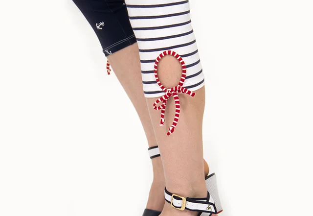 Leggings Saum mit Tropfenausschnitt