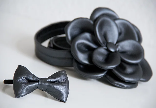 Schleifenhaarband aus Kunstleder