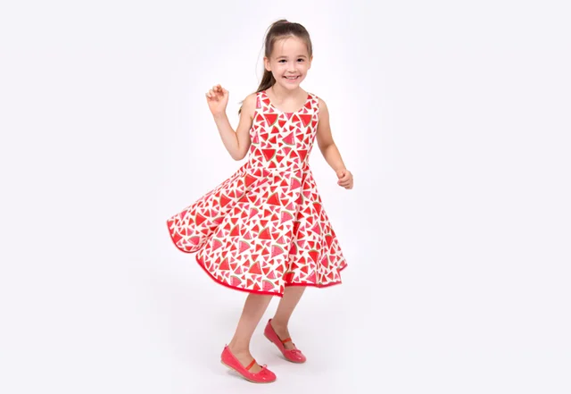 Schnittmuster Kinderkleid Tellerrock Schleife Nähanleitung