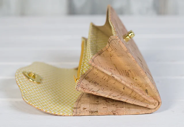 Schnittmuster Portemonnaie Korkstoff Kartenfächer