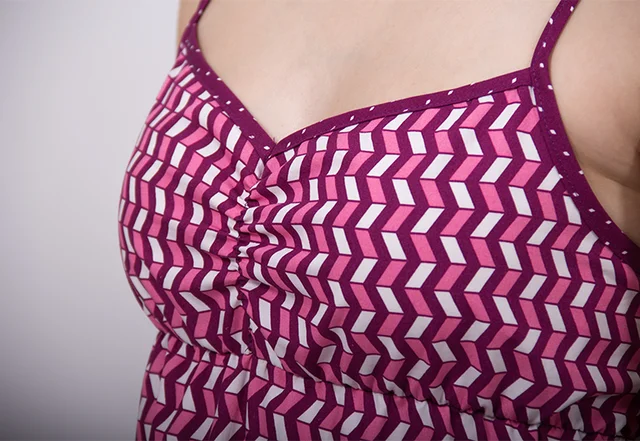 Schnittmuster Sommerkleid Oberteil Ausschnitt gesmokt