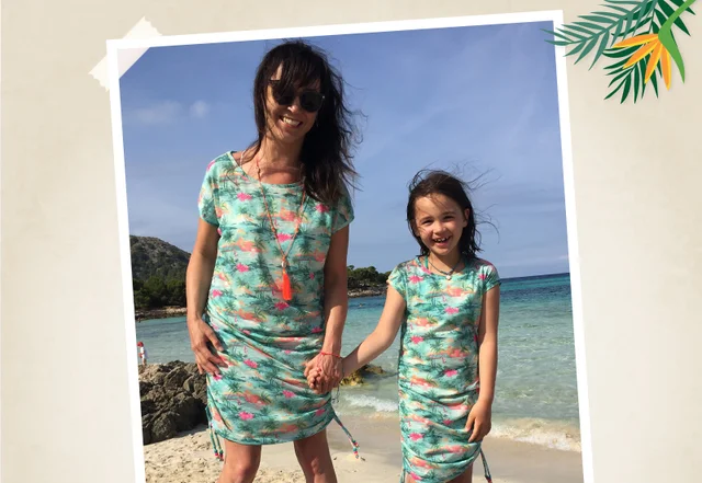 Sommerkleider im Partnerlook nähen aus Jersey Sommerkleider im Partnerlook nähen aus Jersey