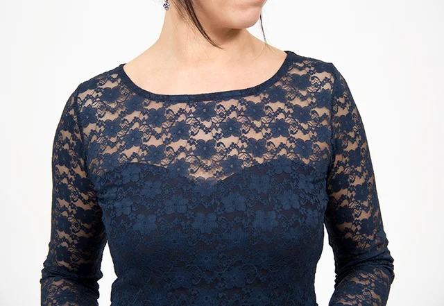Spitzenkleid ausschnitt nähen