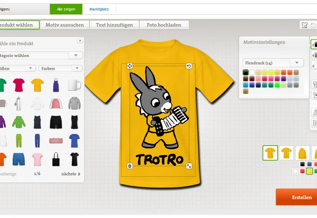 Spreadshirt mit Trotro Motiv