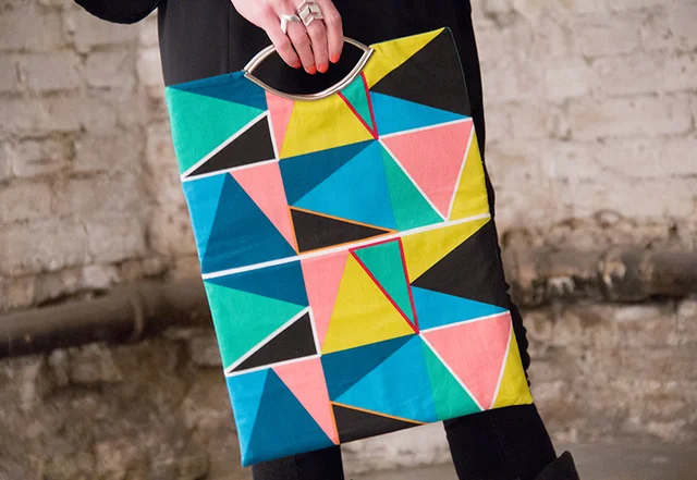 raffinierte Tasche/Clutch aufgefaltet raffinierte Tasche/Clutch aufgefaltet