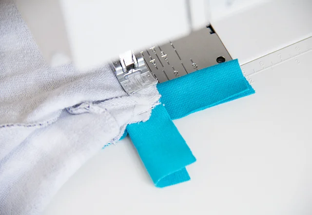 U-Boot Ausschnitt Ecken festnähen